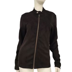 Banana Republic Black Faux Suede Jacket size Small